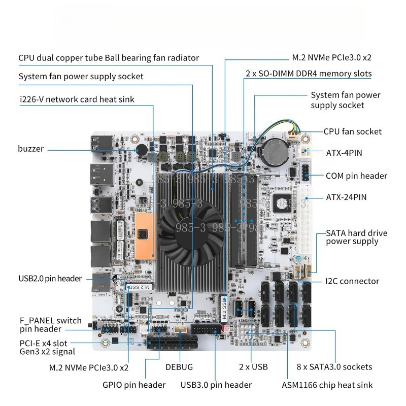 Mini ITX White M11 NAS Motherb - Mini Itx Dual 2.5G Nas Motherboard review and price