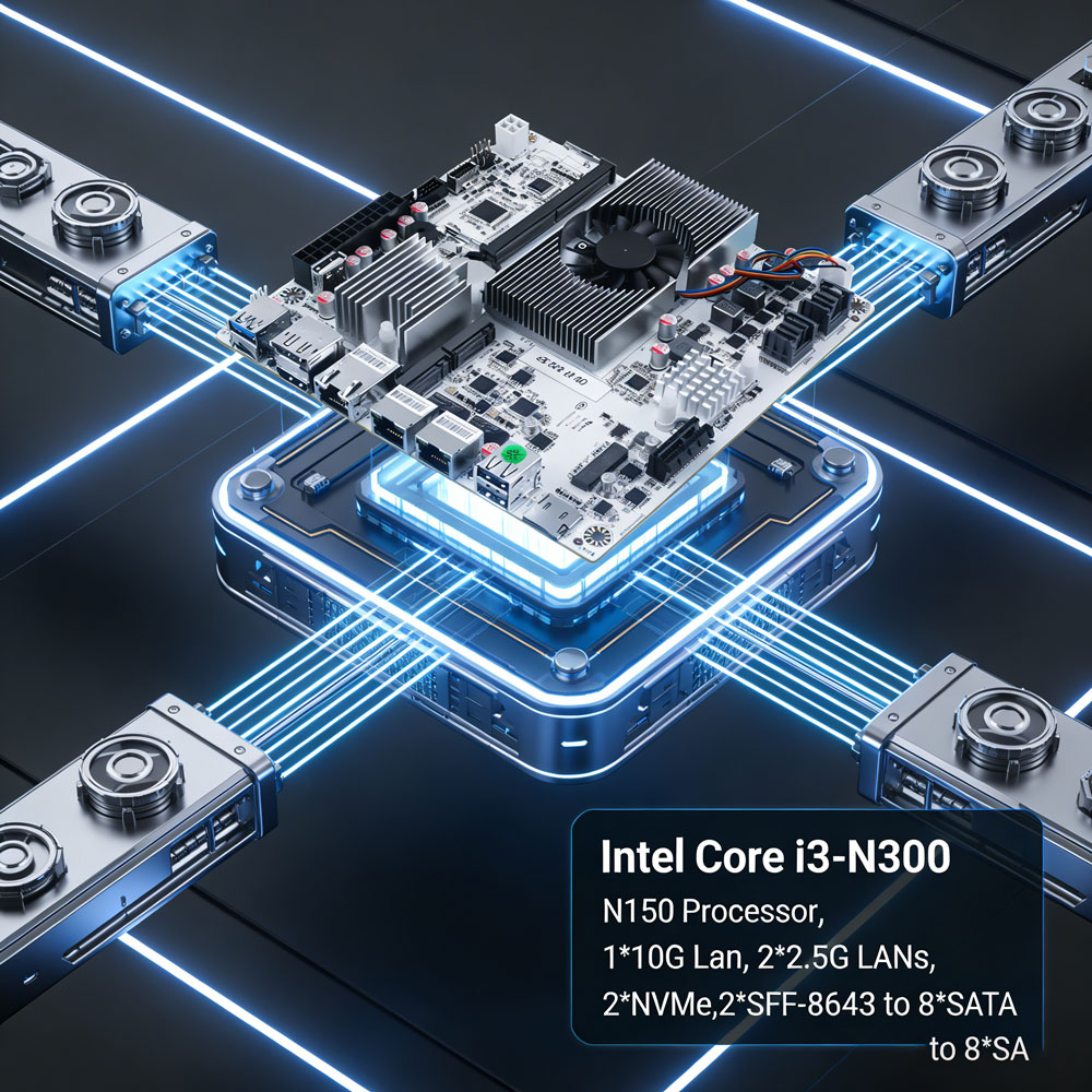 8-Bay NAS Mini ITX Motherboard - Mini Itx Dual 2.5G Nas Motherboard review and price