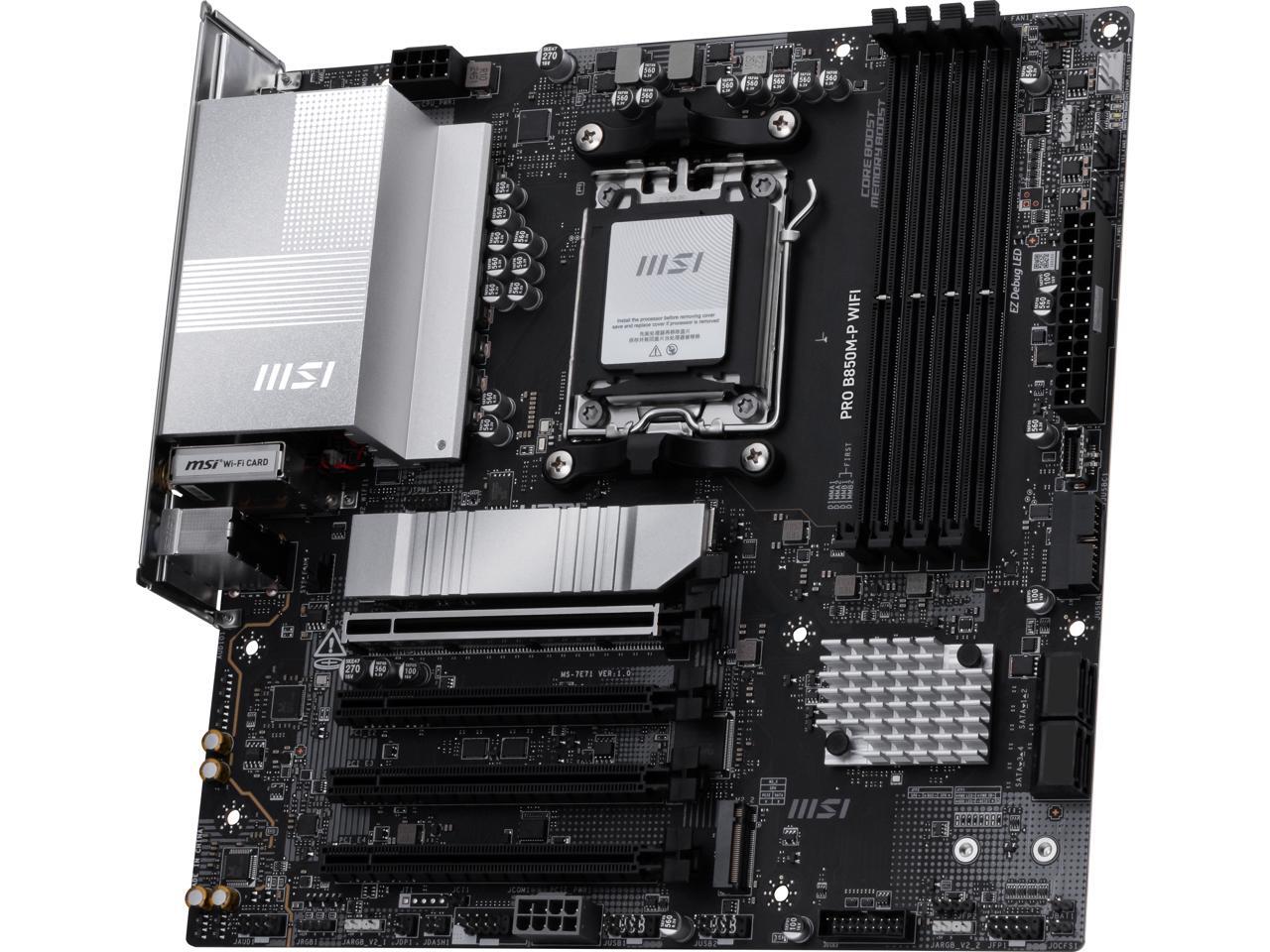 MSI PRO B850M-P WIFI AM5 AMD B - Am5 Micro Atx Pcie 5.0 Motherboard review and price